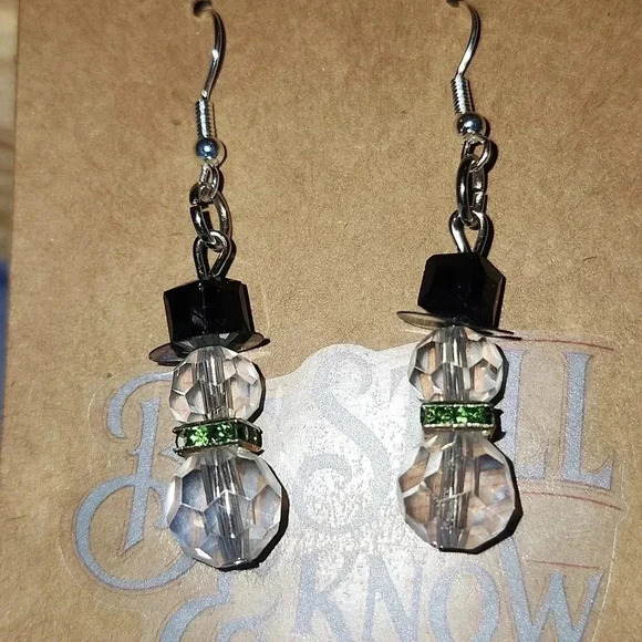 HANDMADE Snowman ⛄️ earrings. CHRISTMAS IS COMING! - Picture 4 of 4